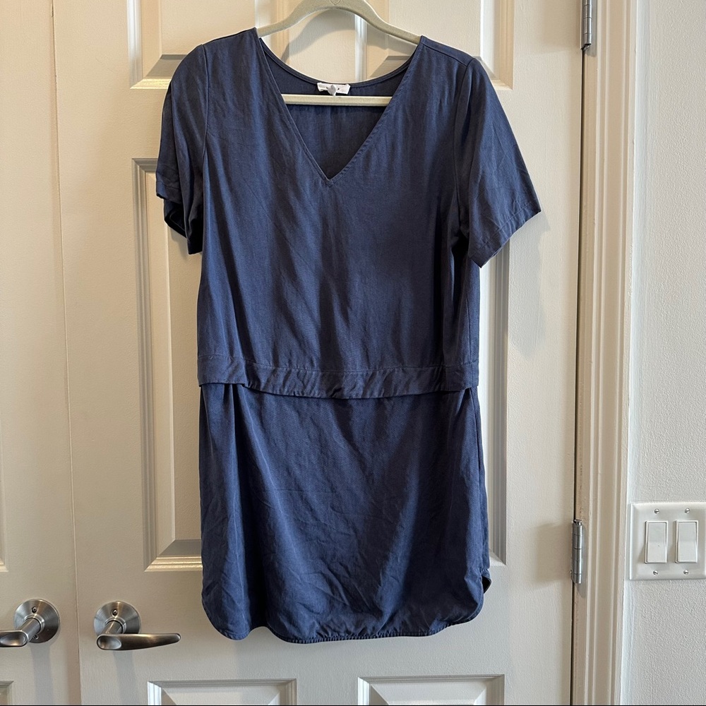 Vetta blue shift dress / shirt combo (S)